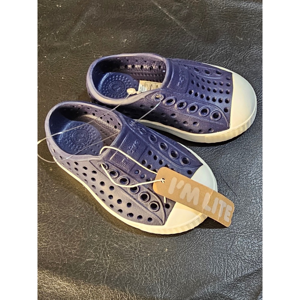 NWT Native Baby Regatta Blue Shell White Jefferson Shoes C4 Boys Girls